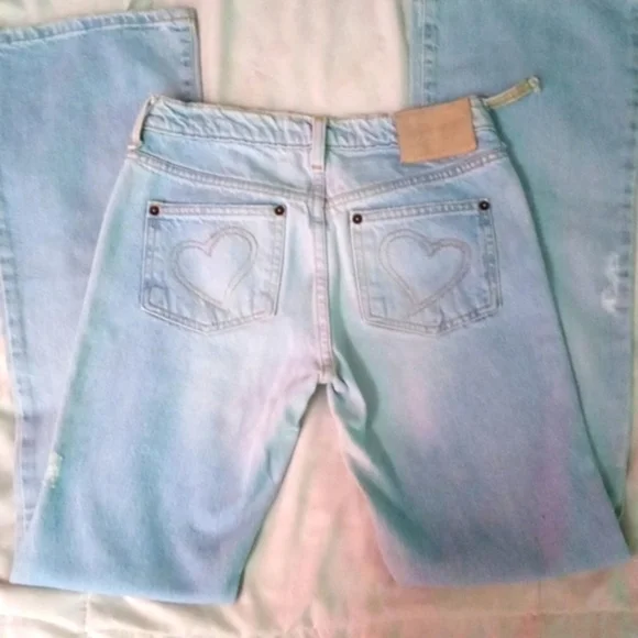 LUELLA💥 VINTAGE JEANS JUNIORS SIZE 1  LIGHT BLUE WASH - Picture 5 of 5